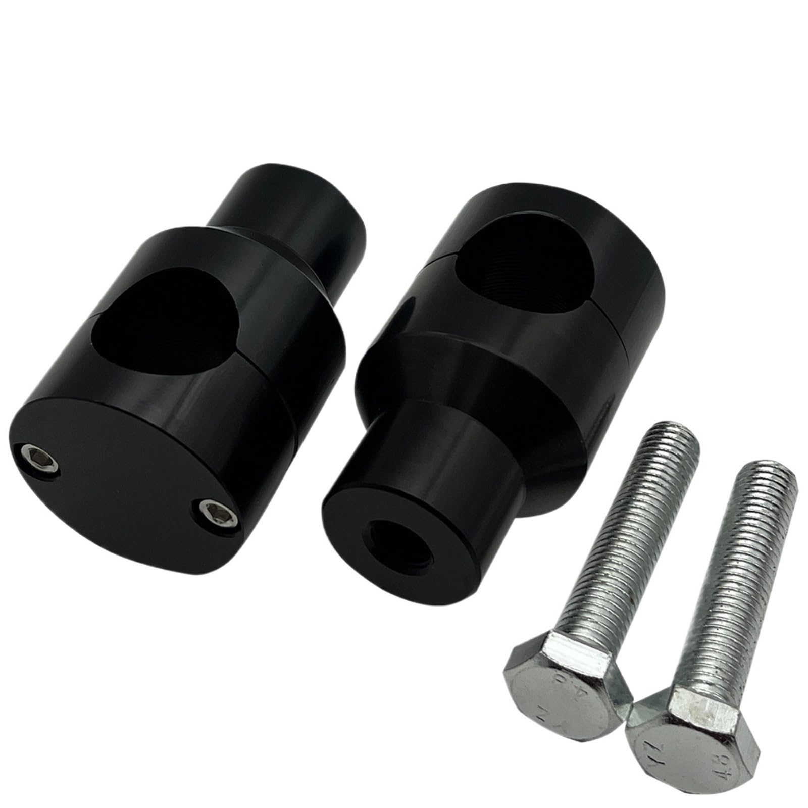 XFYESL 1" 25MM Motorcycle Heightening Fixed Clamp CNC Handlebar Risers Kit Mount Handlebar risers kit(A Black)