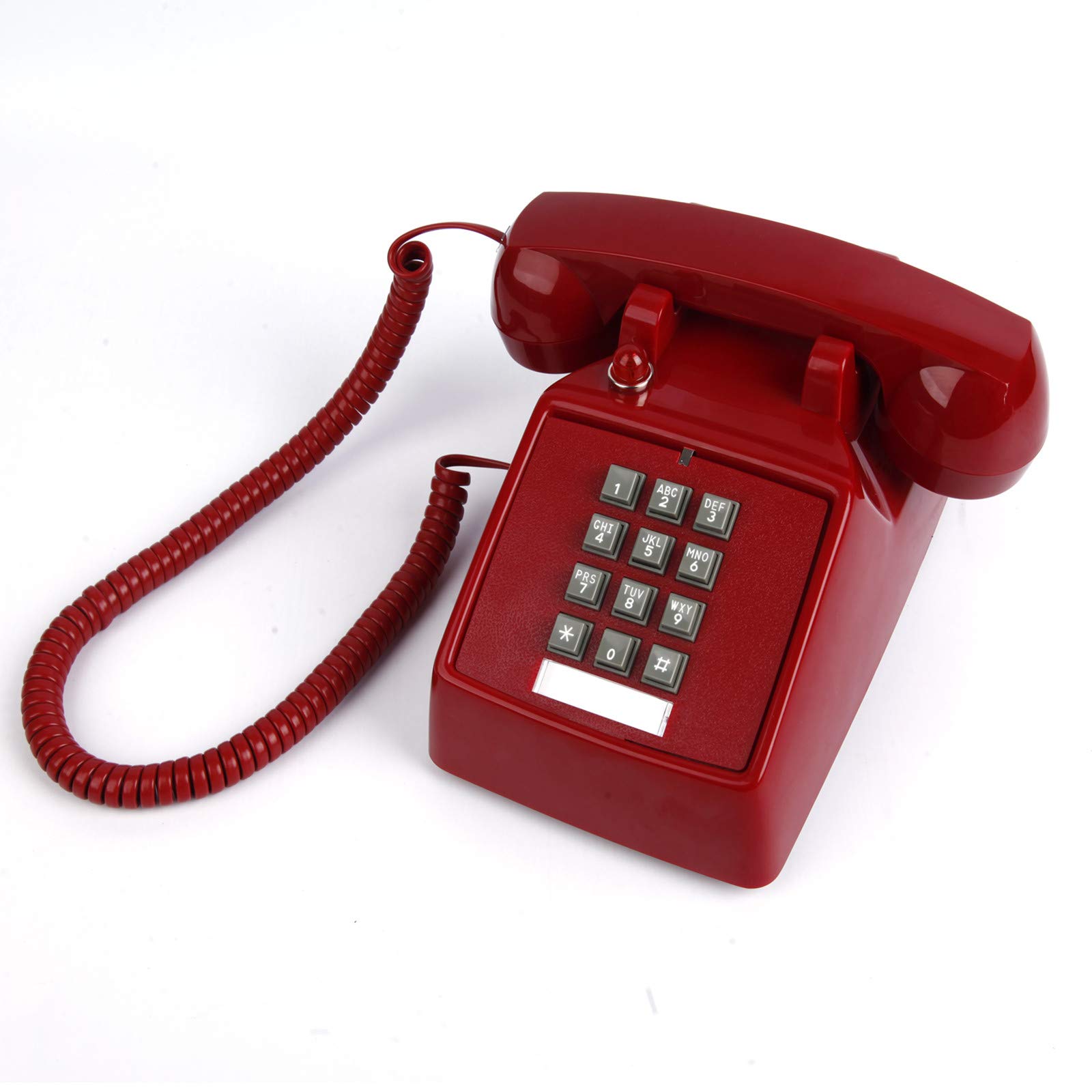 Buy Single Line Corded Desk Phone with Red Indicator, Retro Phone with