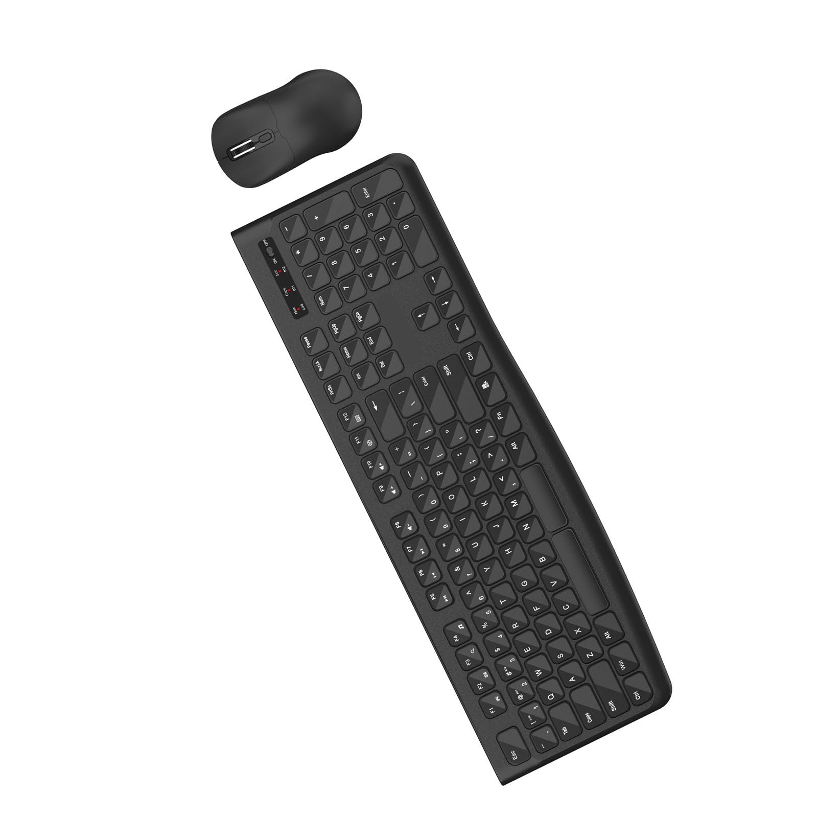 Domary Ensemble Clavier et Souris sans Fil, 105 Touches, Double Mode