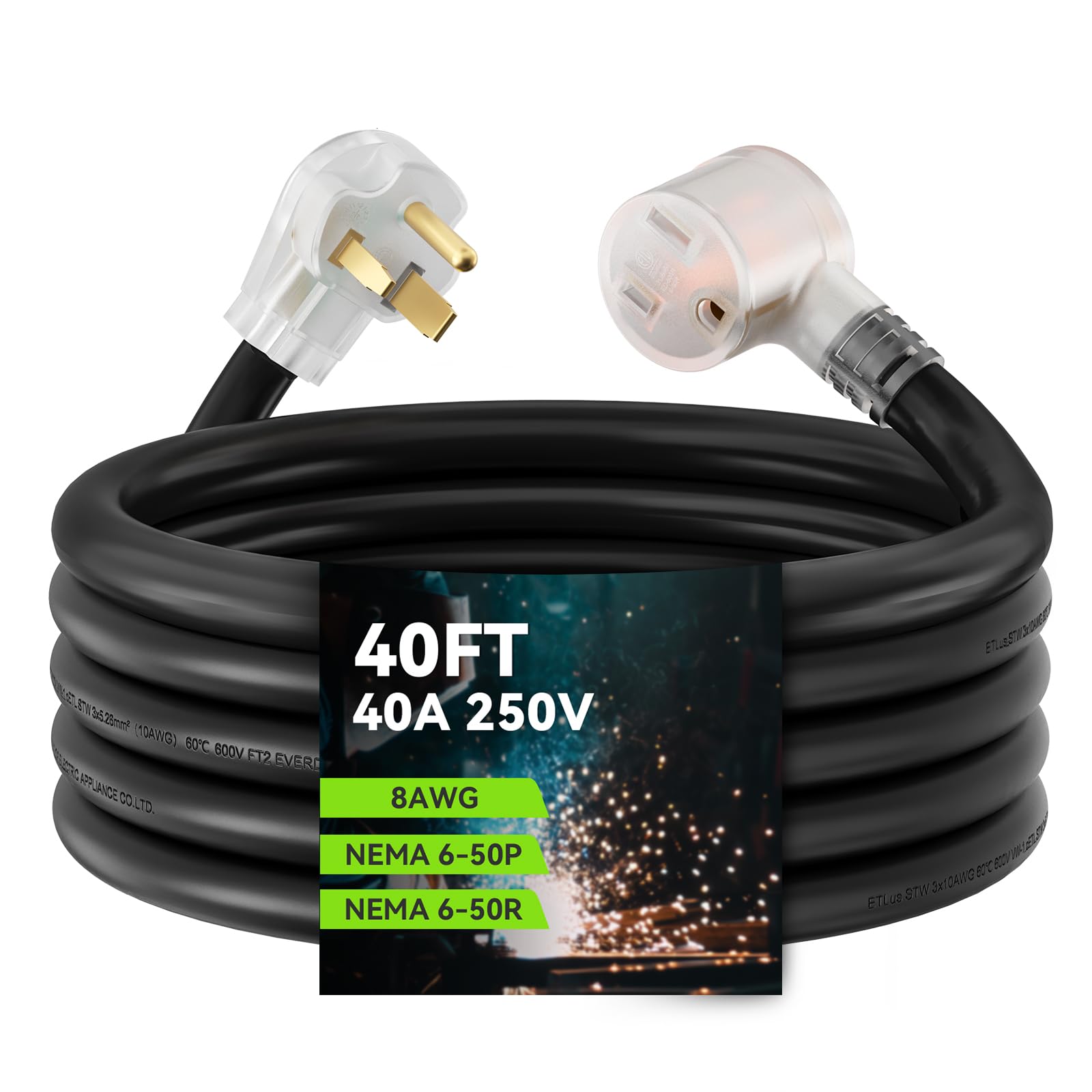 RVGUARD 40 FT Welder Extension Cord