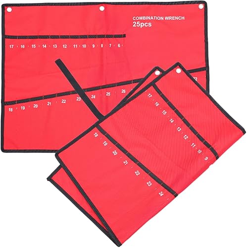 DOITOOL 2 piezas de bolsa de herramientas para rollo 25 ranuras bolsa colgante de 25 ranuras organizador de herramientas de reparación de