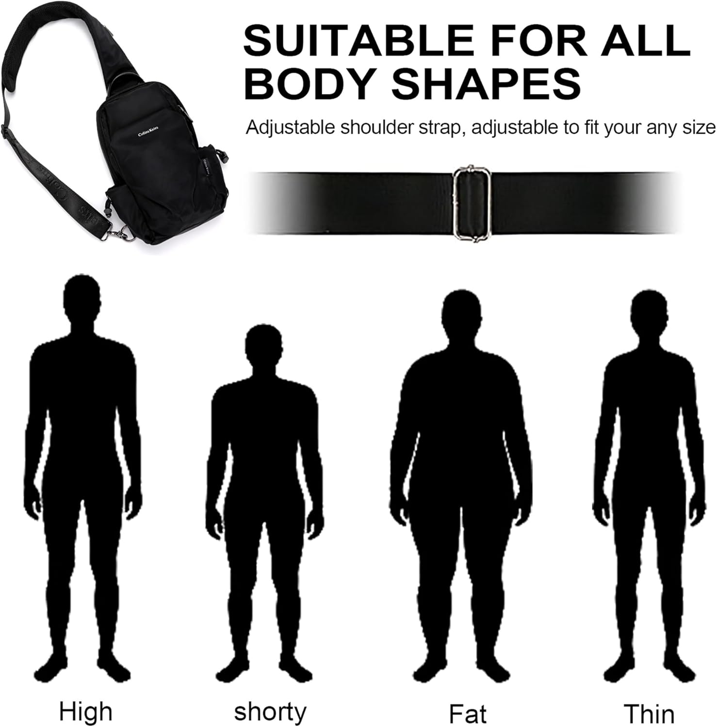 Colins Keirs Small Crossbody Sling Bag for Men and Women, Lightweight Fashion Backpack Handbags, Durable Shoulder Bags, Versatile Travel & Everyday Carry Bag - Image 9