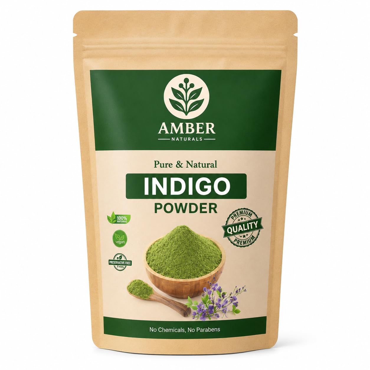 Indigo Powder, Natural Hair Color for Black Hair, Indigo Leaf Powder for Rich and Fast Post-Henna Coloring, Chemical Free (200 gm)-picture-31