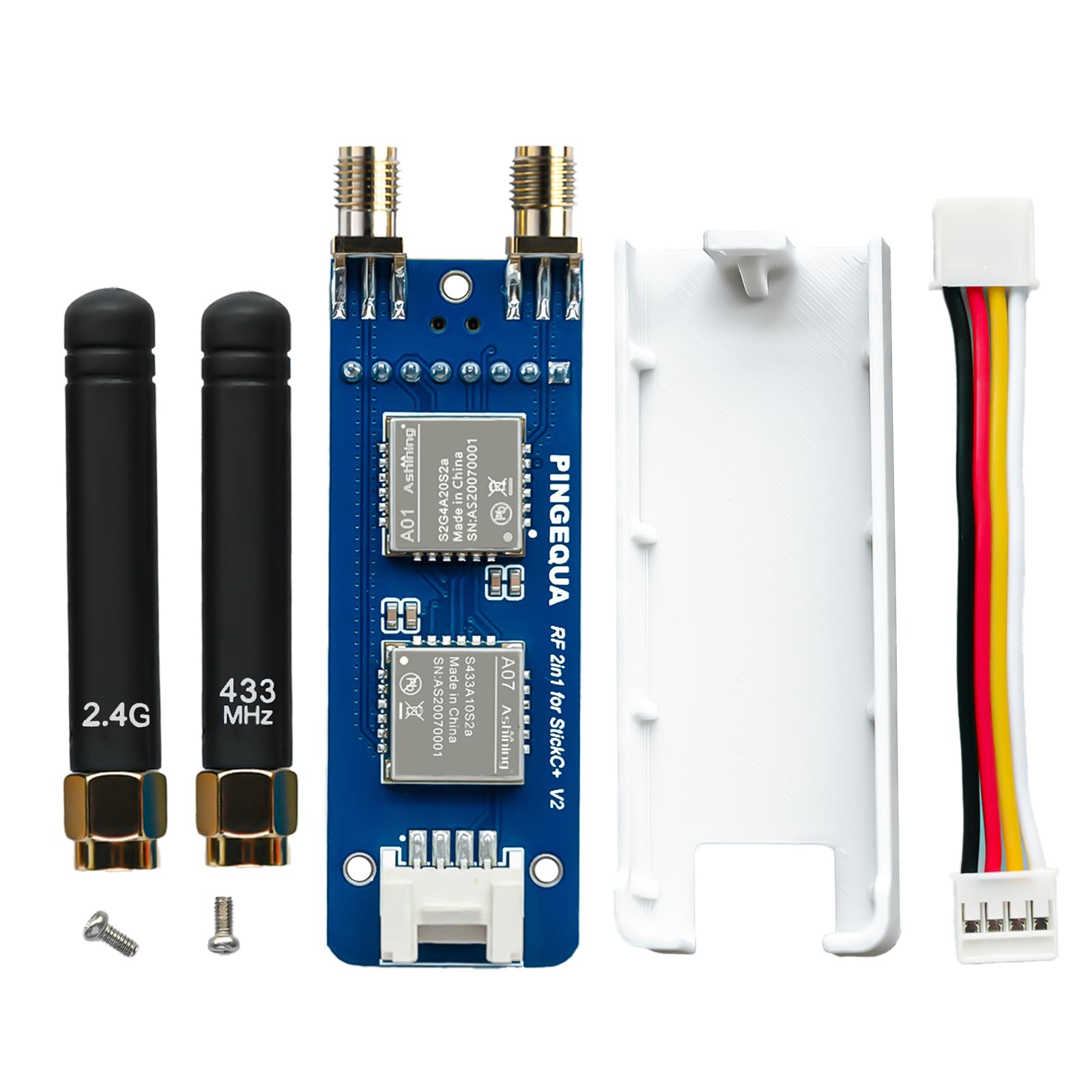 Module RF 2 en 1 pour M5Stack StickC Plus, prend en charge NRF24 2,4 GHz et CC1101 433 MHz, compatible avec M5Stack StickCPlus 1.1&2 avec firmware Bruce (avec étui imprimé en 3D)