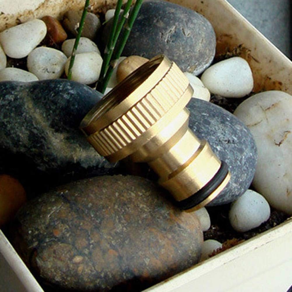 Clockjuan Brass 3/4 Inch Threaded Tap Adaptor Garden Water Hose Quick Pipe Connector Hoses Accessories
