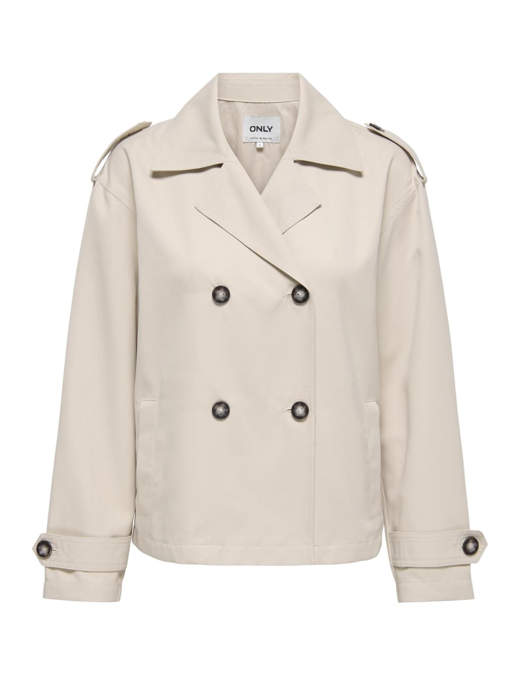 ONLY Onlhannah Otw Short Trench Coat, Humus, M