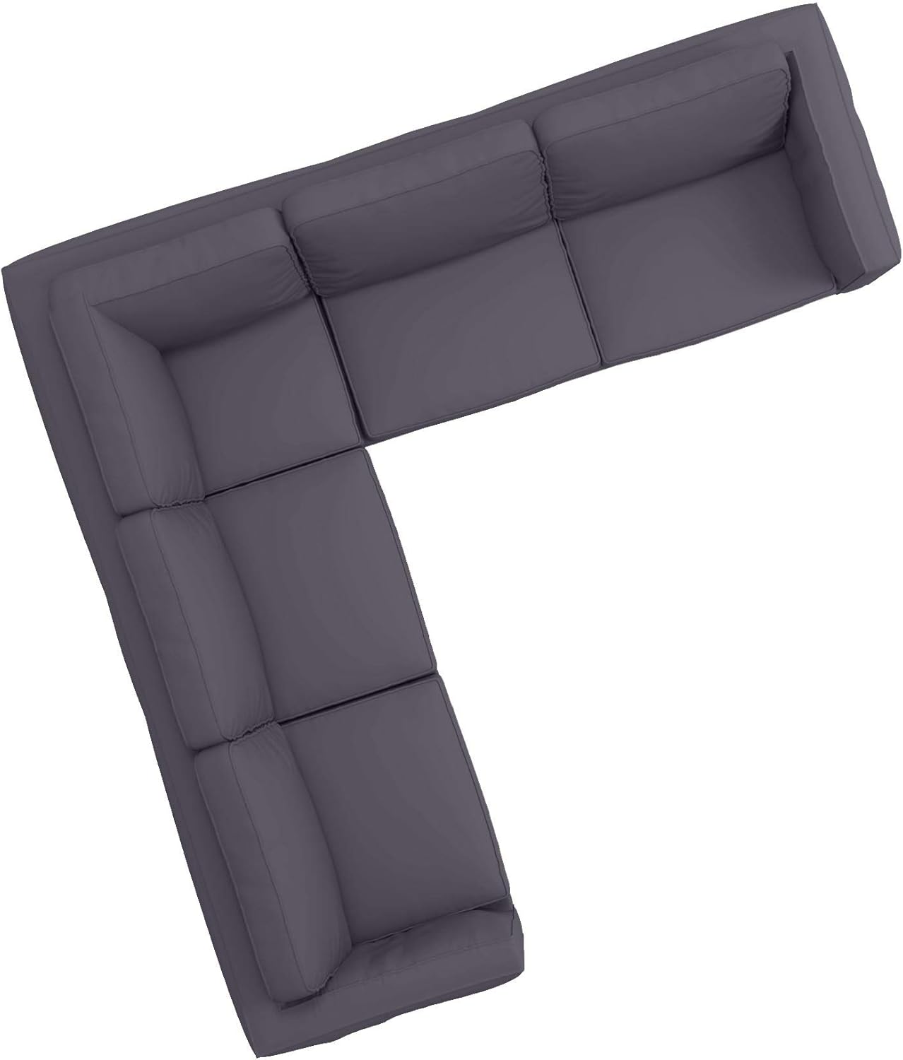 The Heavy Duty Karlstad 2+3 Sectional Corner Sofa or Footstool Ottoman Cover Replacement Compatible with IKEA Karlstad Slipcover Replacement. (Dark Gray Cotton Karlstad Sectional)