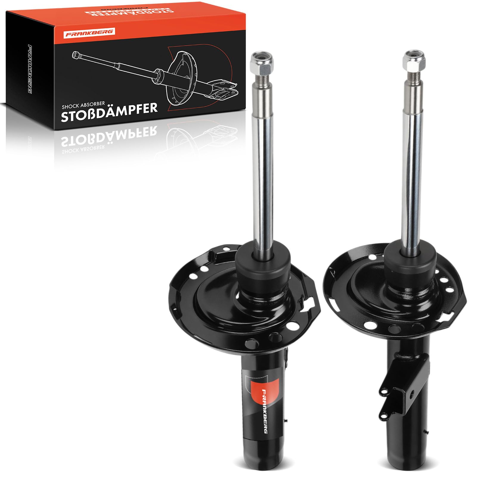 Frankberg 2 amortiguadores delanteros de 498 mm con presión de gas | Compatible con: CLA C118, CLA Shooting Brake X118