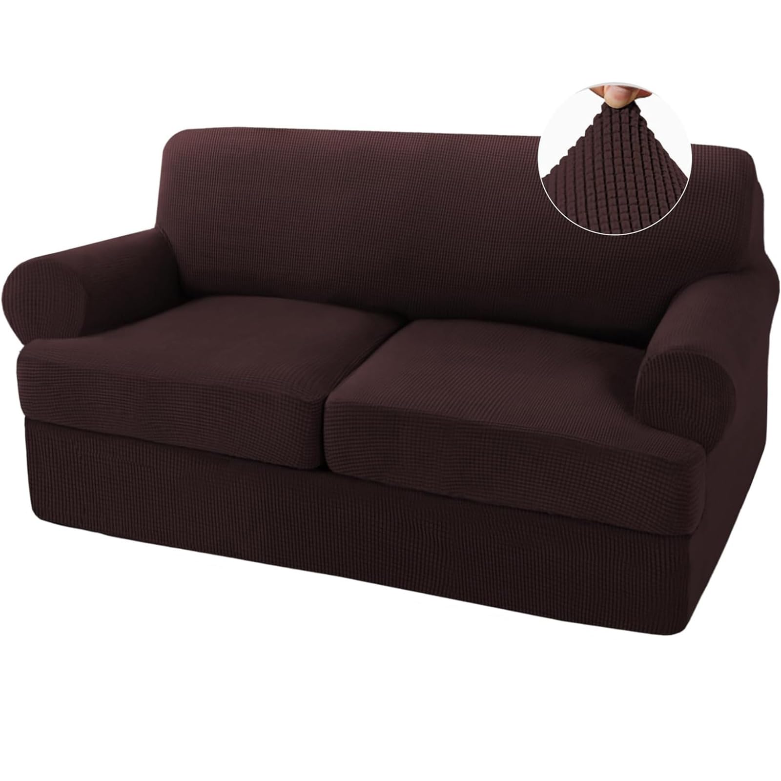 Housse de canapé extensible avec fond élastique pour empêcher le glissement