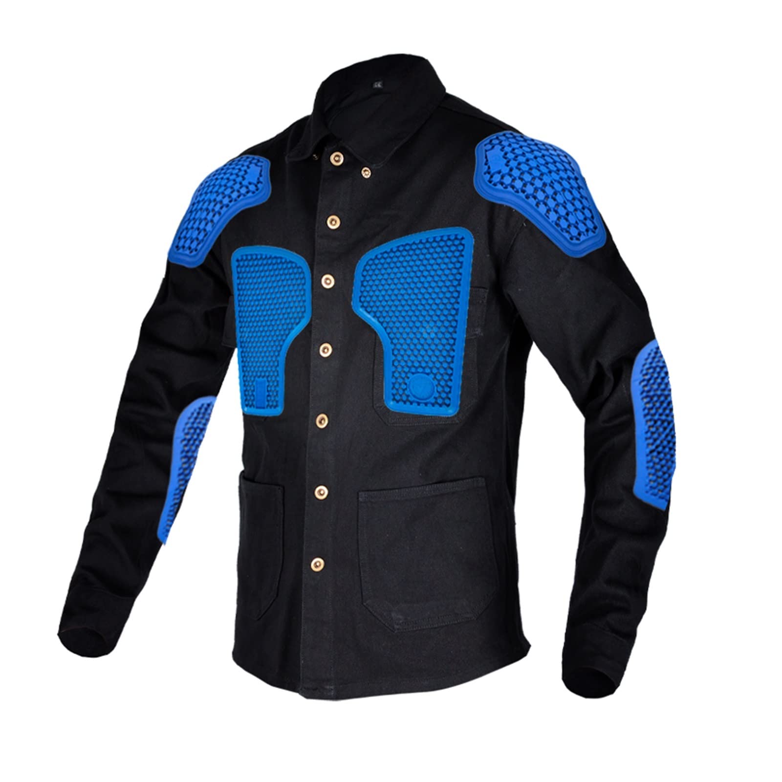 TETHYTETHY Motorcycle Shirt With Armor - Powersports Protective Jacket With Breathable CE Armor And Impact Protection (Color : Black, Size : XX-Large)