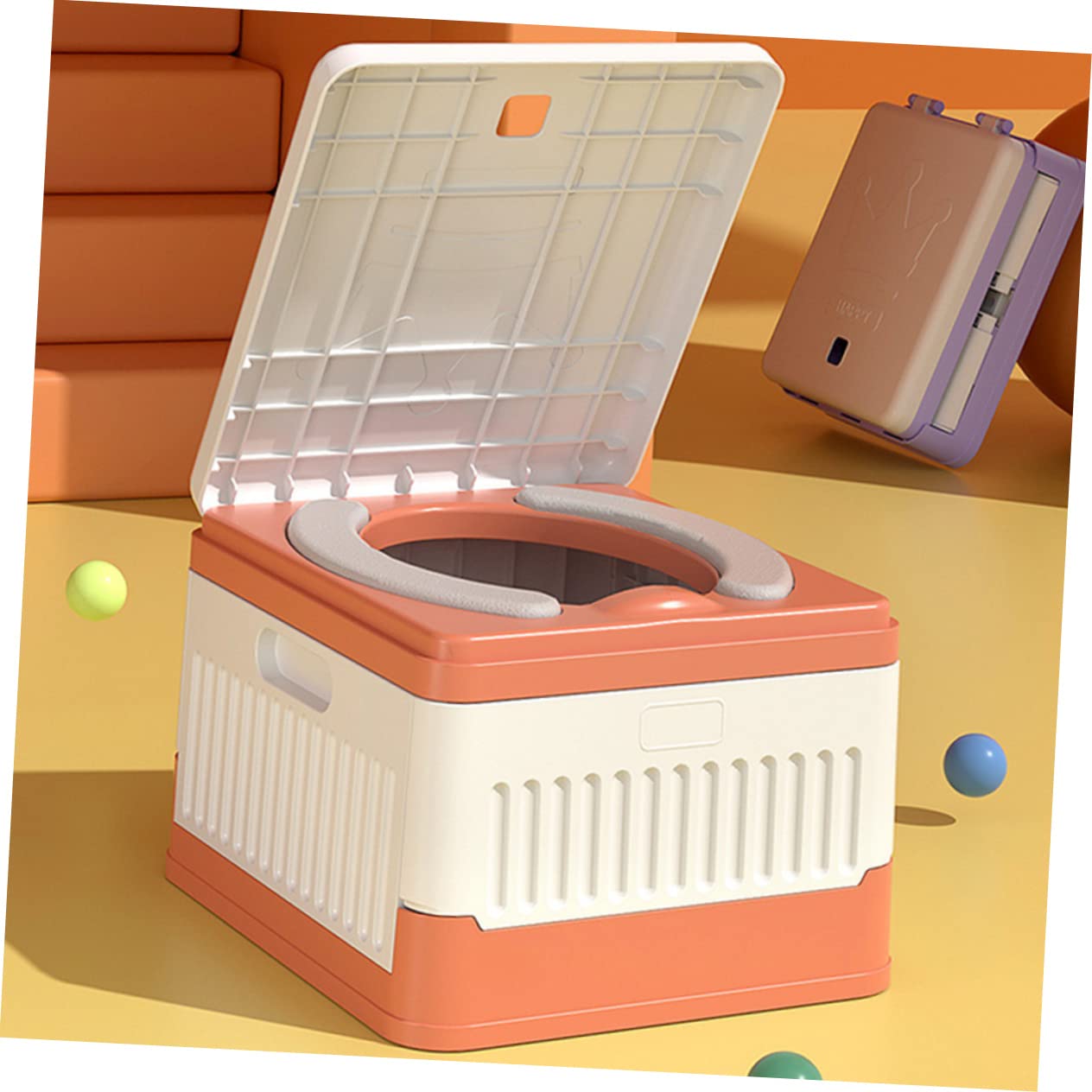 VICASKY Inodoro Infantil Plegable para Viajes Orinal Portátil de Viaje para Orinal Plegable para Coche para Acampar y Entrenamiento de Baño
