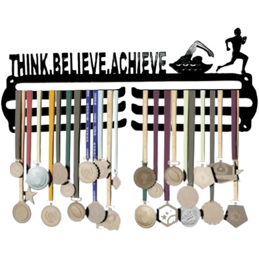 Think Believe Achieve Medal Display Hanger