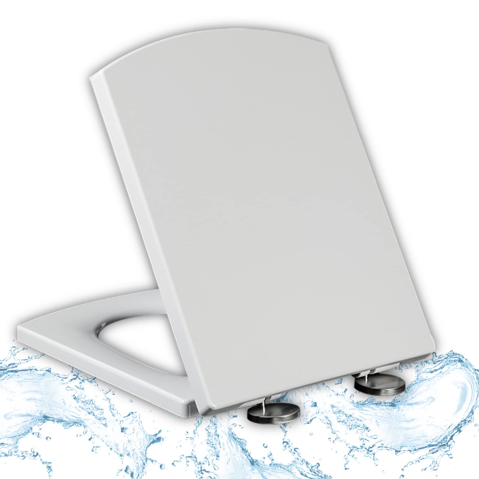 Toilet seat， Durable Toilet Seats Slow Close Lid Cover, Compatible with Standard Toilets(39.5~46.5 * 34.5cm)