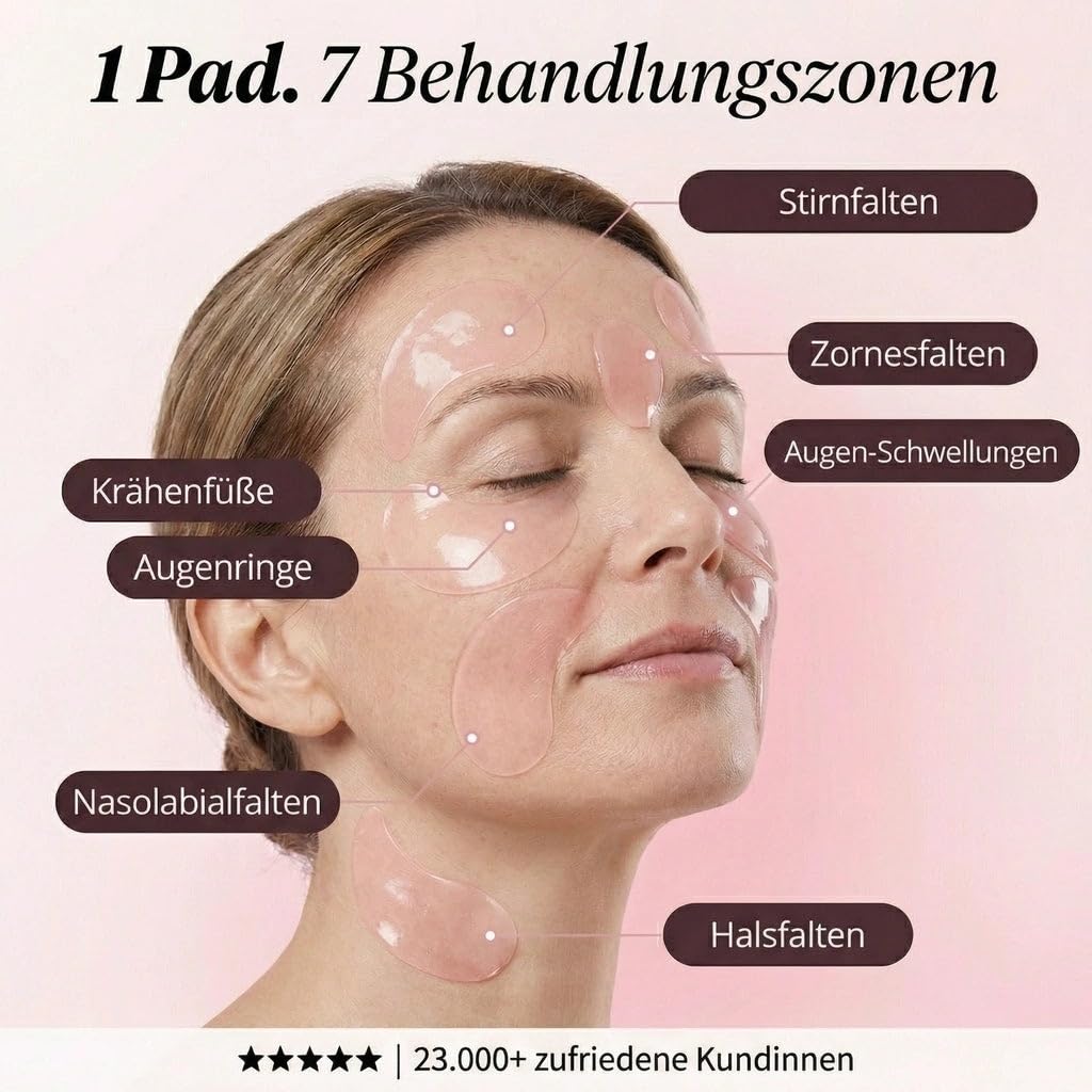 Solve Beauty, Peptid-Kollagen Hydrogel-Augenpads, solvene beauty augenpads mit Niacinamid Koffein Hyaluron, kühlende eye patches für frischer wirkende Augenpartie, 60 Stück Hydrogel Augenmaske