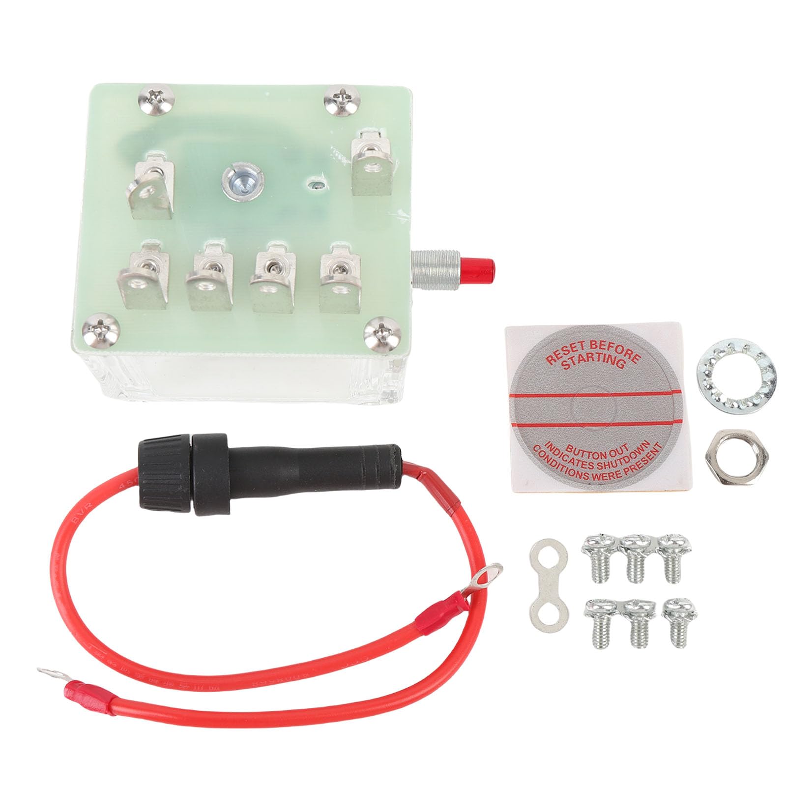 Generic Interruptor Magnético de 12 V ABS y Aleación de Metal Relé de Interruptor Magnético 10 A Reinicio Manual de Bucle Cerrado para de Control de Generador de Motor Marino para Astilladora Bandit