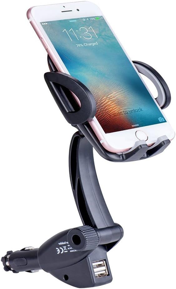 SHINEFUTURE Car Cigarette Lighter Phone Mount USB C Fast