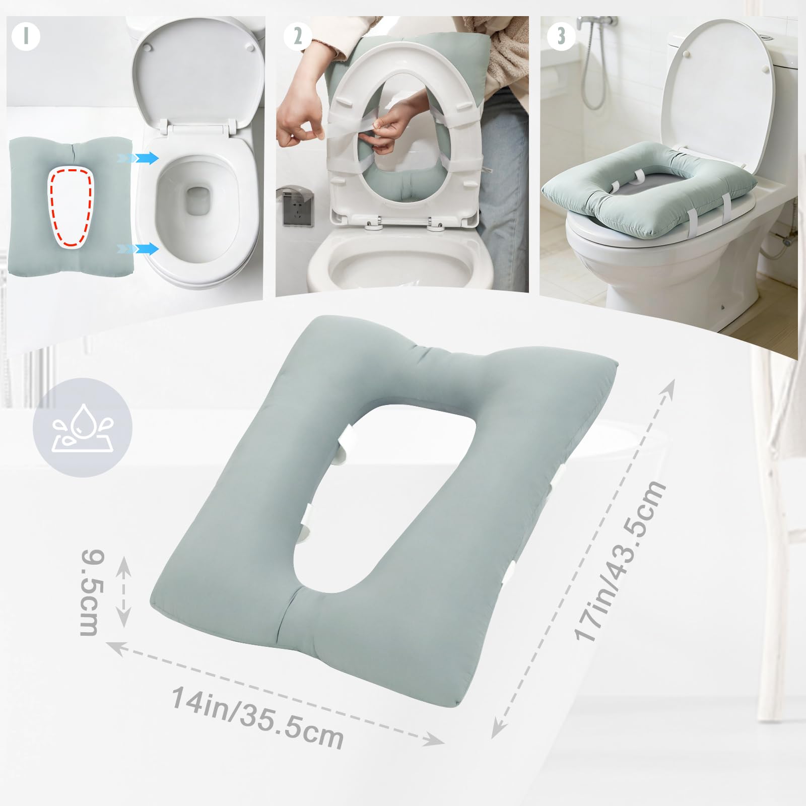 Commode Cushion for Seniors - Waterproof & Secure -6