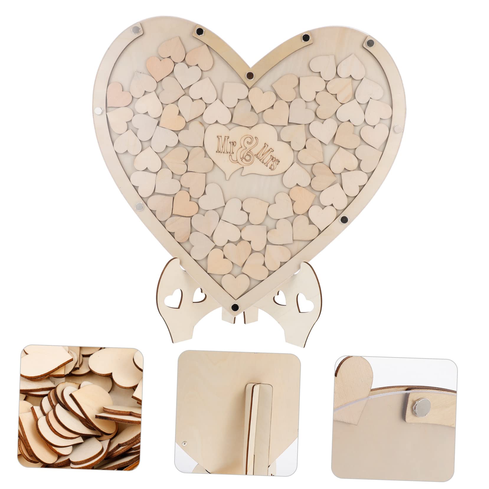 Zerodeko Mariage DIY Forme de Cœur Décoration de Mariage et Unique Alternative Invités pour Événements et Souvenirs
