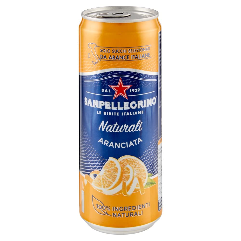 48 latas de L'Aranciata 330 ml San Pellegrino Orange Limonade Original Orange Orange