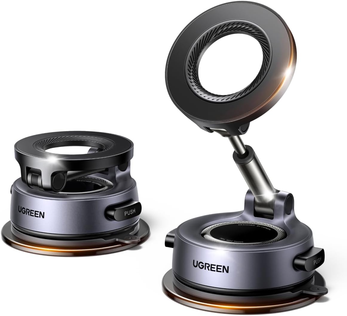 يوغرين Ugreen Magnetic Car Phone Holder Magsafe Double Vacuum Suction Cup 114 g