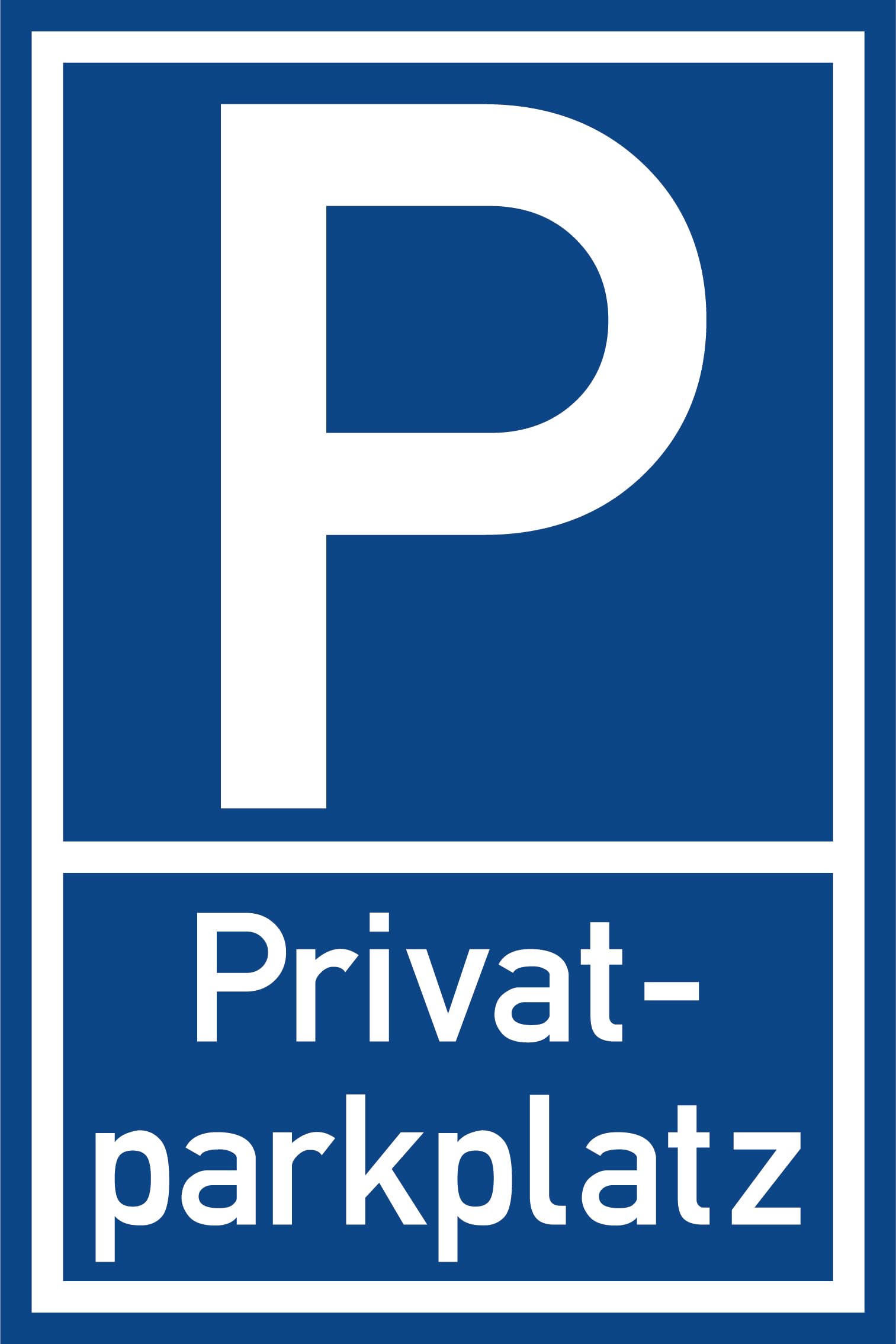 Prolac Private Parking Sign, PVC Hard Foam 20 x 30 cm, Robust and Weather Resistant, Easy to Apply, Exclusive Parking Space