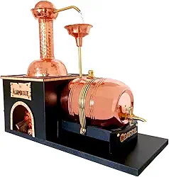 Fonte Giratória De Cachaça Alambique E Barril Em Cobre 2 Litros Império Do Cobre