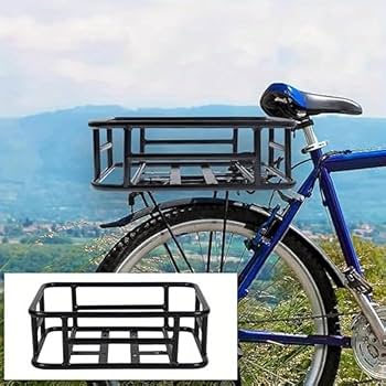 Amazon | 自転車 カゴ 後ろ バスケット 45CM 大容量鉄