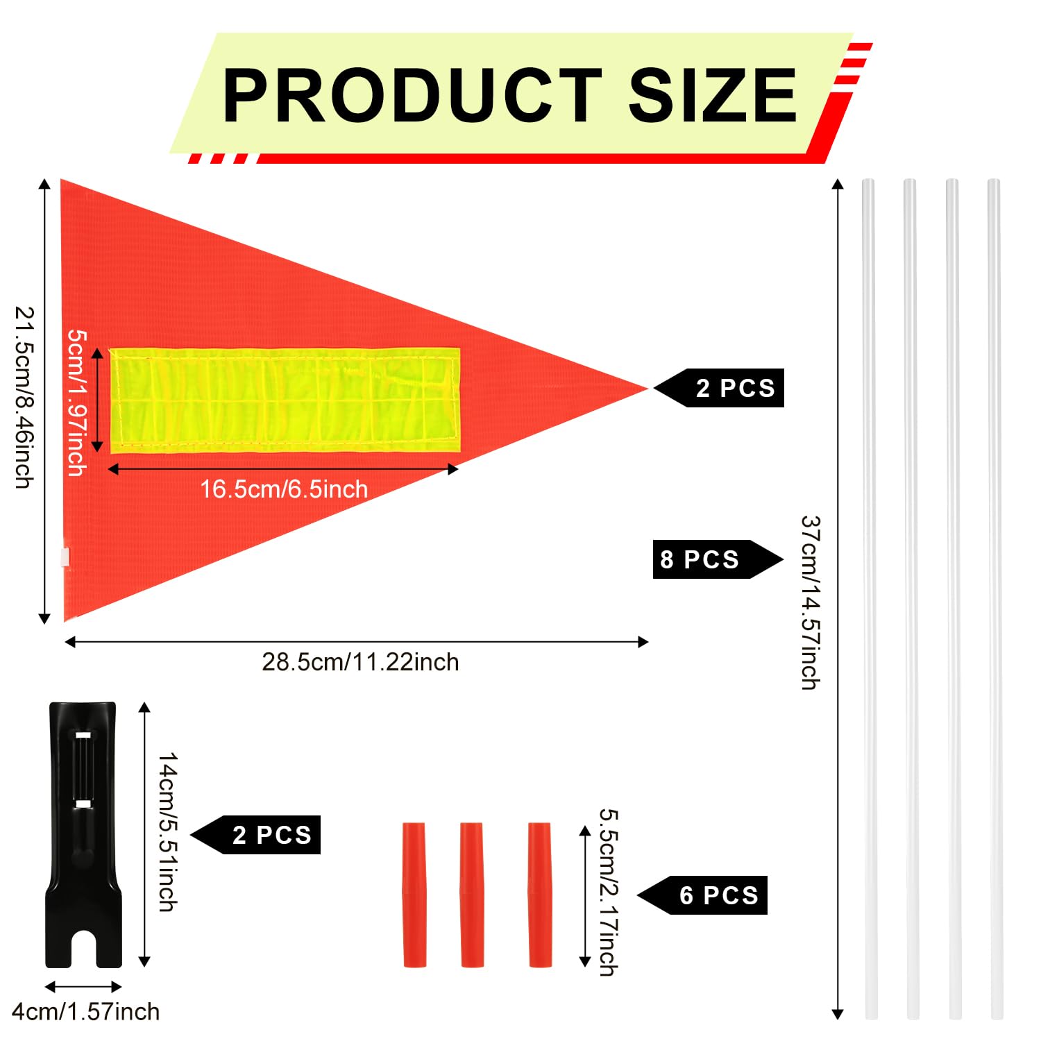 PEUTIER 2pcs Bike Safety Flag - Image 2