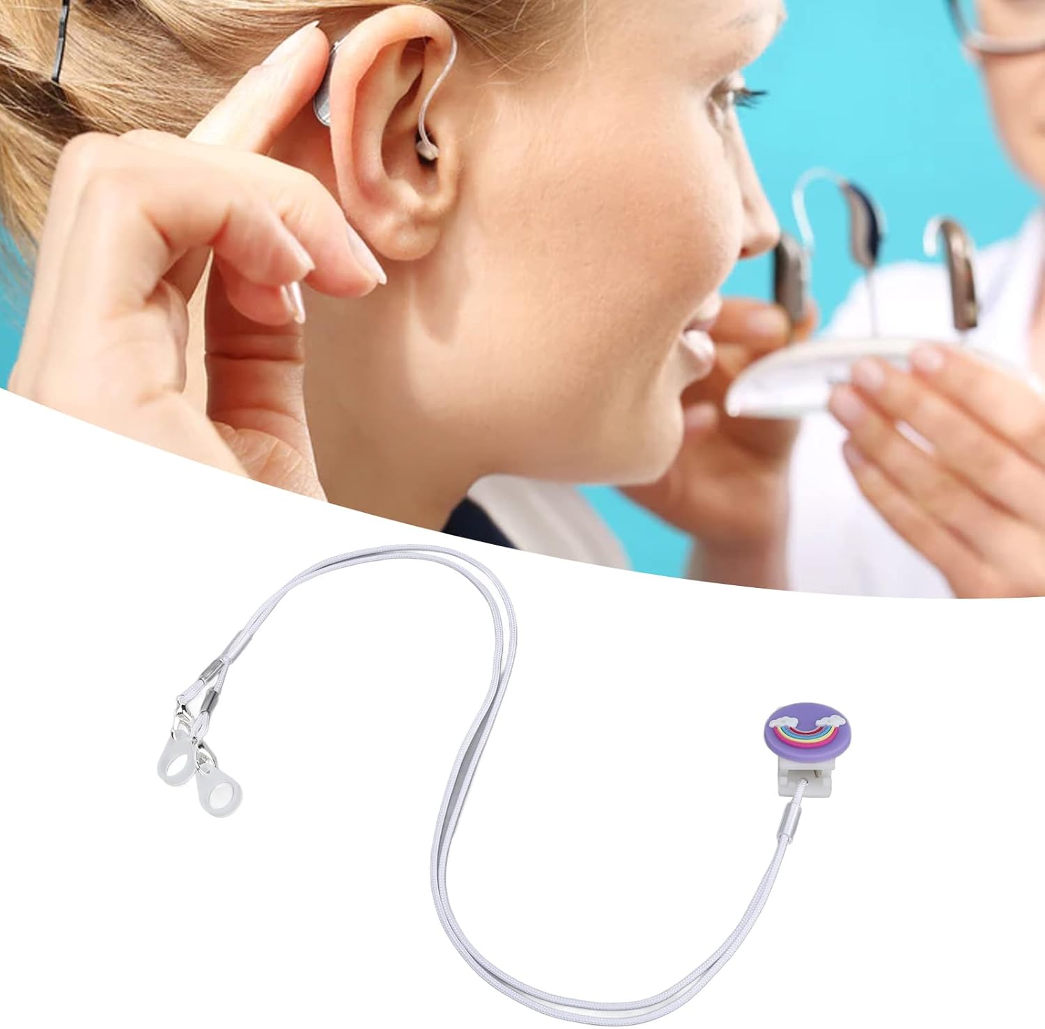Hearing Aid Clip, ANGGREK Hearing Aid Clips Hearing Aid Lanyard BTE