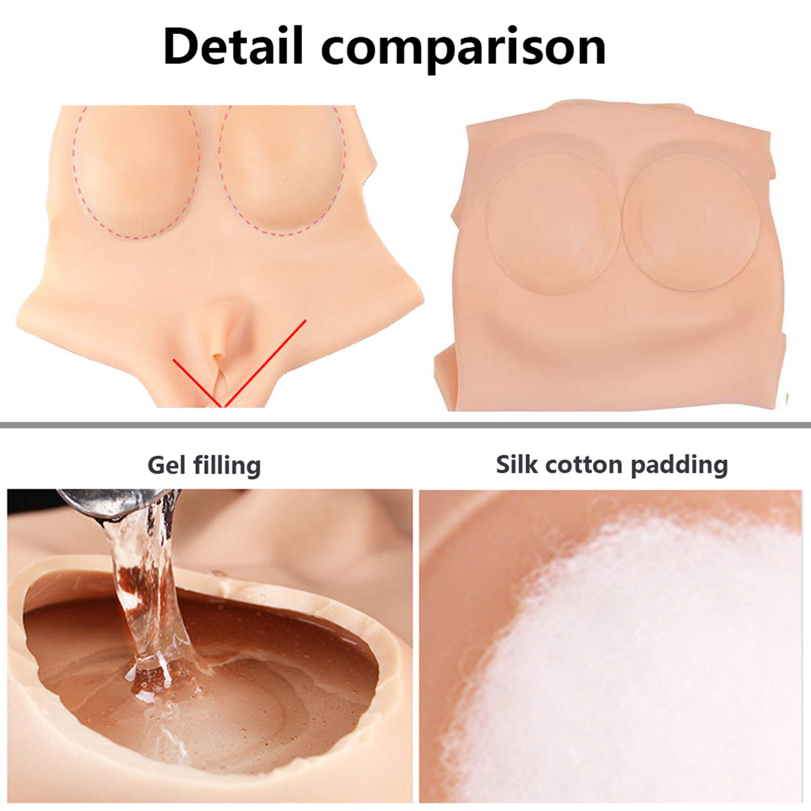 6. Generation Silikonbrüste Brustformen,Herren Ölfreie Silikonbrust, Prothese Künstliche Brüste Für Crossdresser Transgender Weiblichen Charakteren Mit Großer Büste,Whitening 01,Gel B