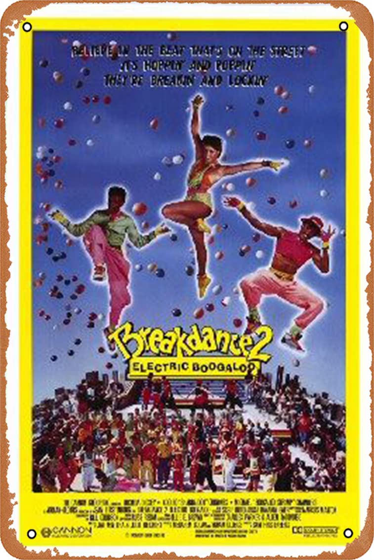 Breakin' 2: Electric Boogaloo 1984 Movie Poster Wall Home Wall Art Metal Tin Sign 8x12 inch