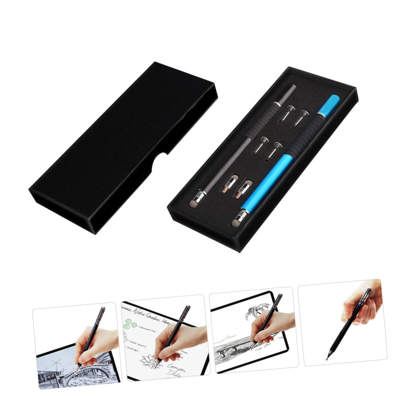 Housoutil 3 Set Penna Di Tocco Universale Stilo Schermo Stilo Touch Screen Penna Stilo Multi-Funzionale Stilo Tablet Penna Stilo Matita Stilo Penna Touch Screen In Metallo Sostituibile