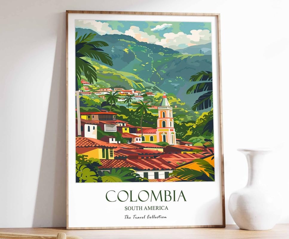 7 Colombia Print Colombia Travel Poster South America Travel Art Tropical Decor Botanical Art S Poster A4   Inspirador Motivacional Arte de la pared Vida diaria Cita alentadoras frases cortas famosas