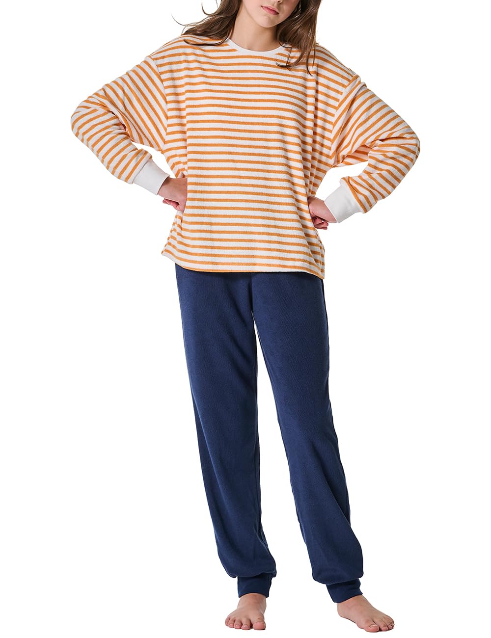 Schiesser Mädchen Schlafanzug Set Pyjama warme Qualitäten Frottee - Größe 140 bis 176
