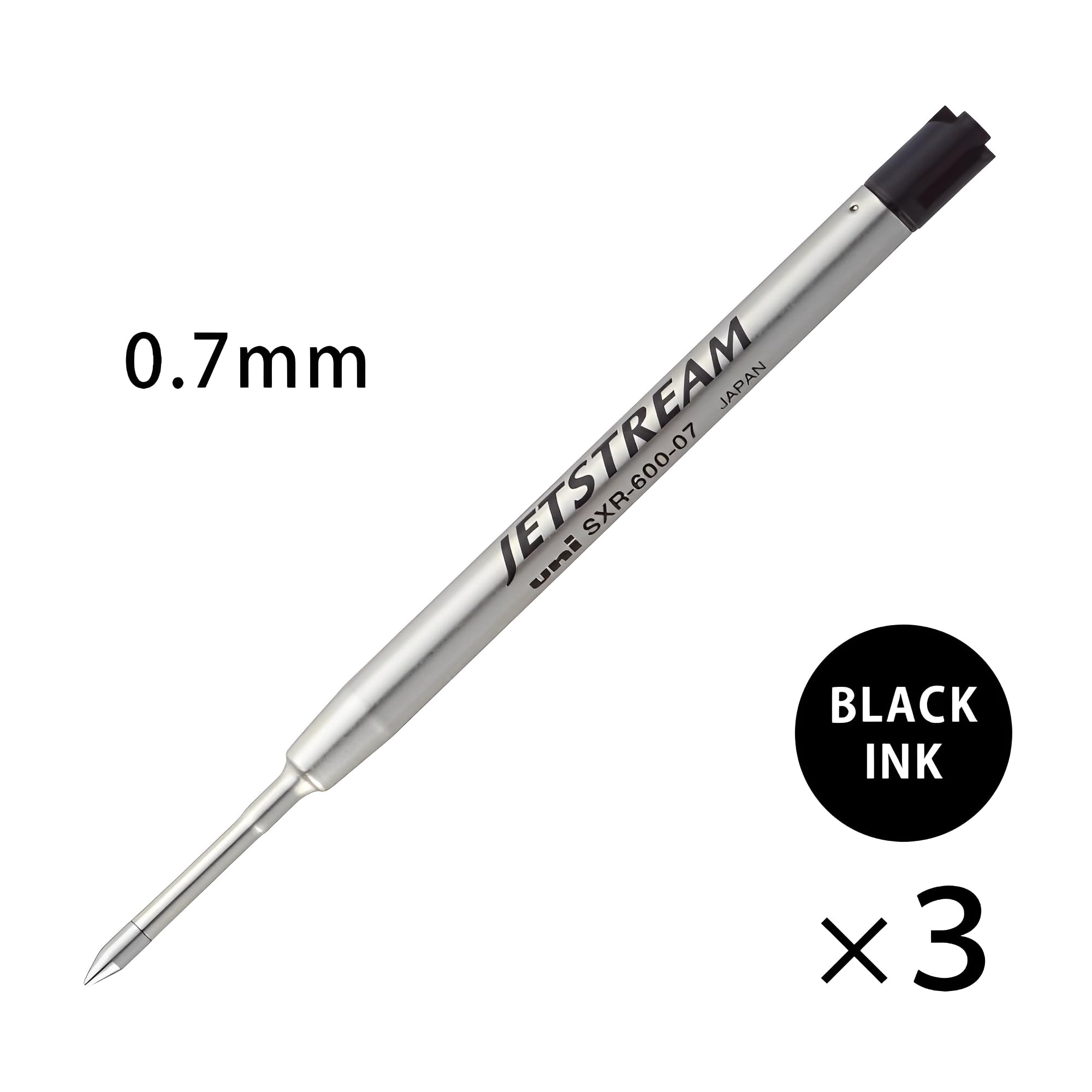 ＊ジェットスリム＊カプセル Amazon | 三菱鉛筆 ジェットストリーム替芯 SXR-600-07-24 0.7mm 黒 1