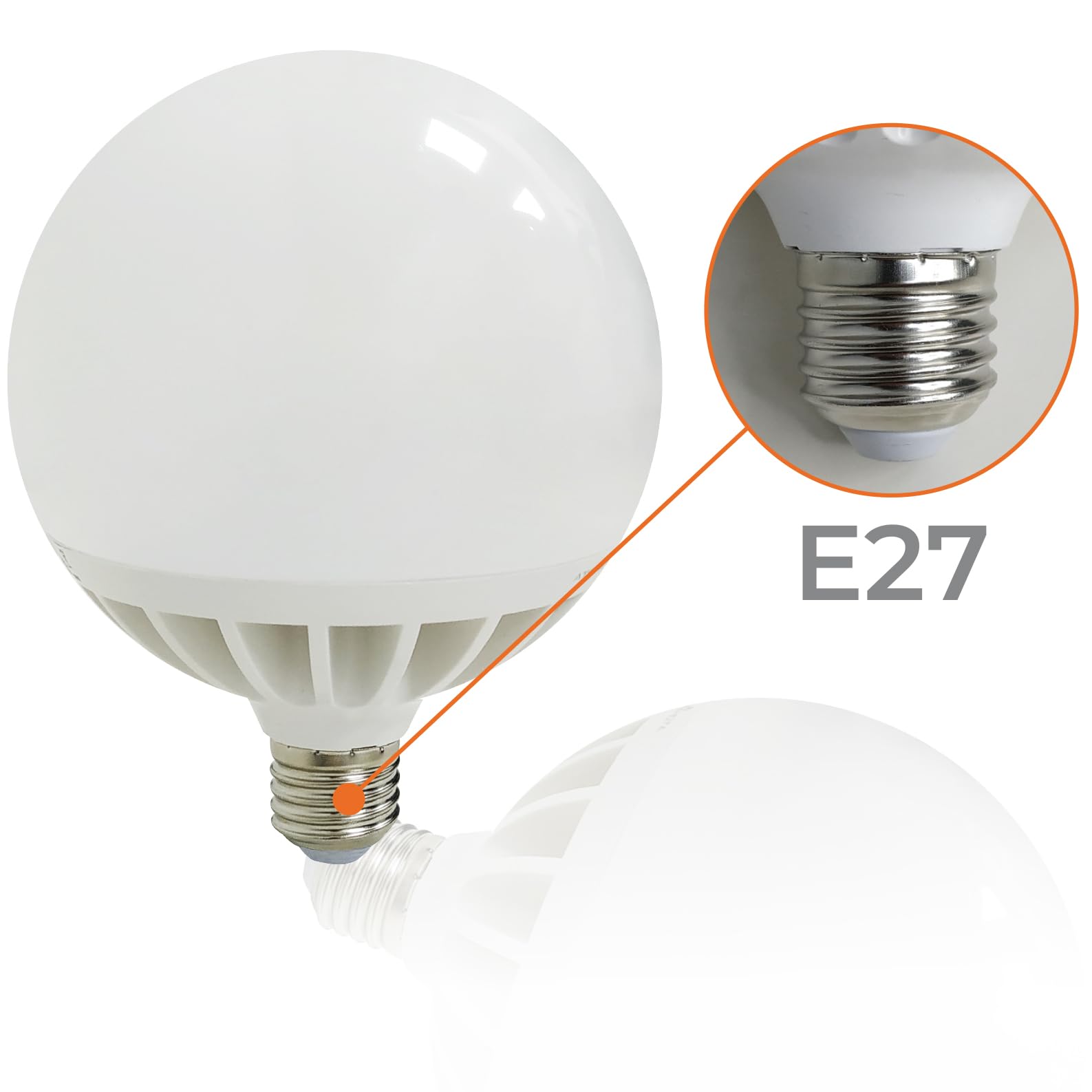 LED ATOMANT 4x Lampadina LED Globo E27 G120 25W Bianco Freddo 2450lm | 6500K, Angolo di apertura 330°