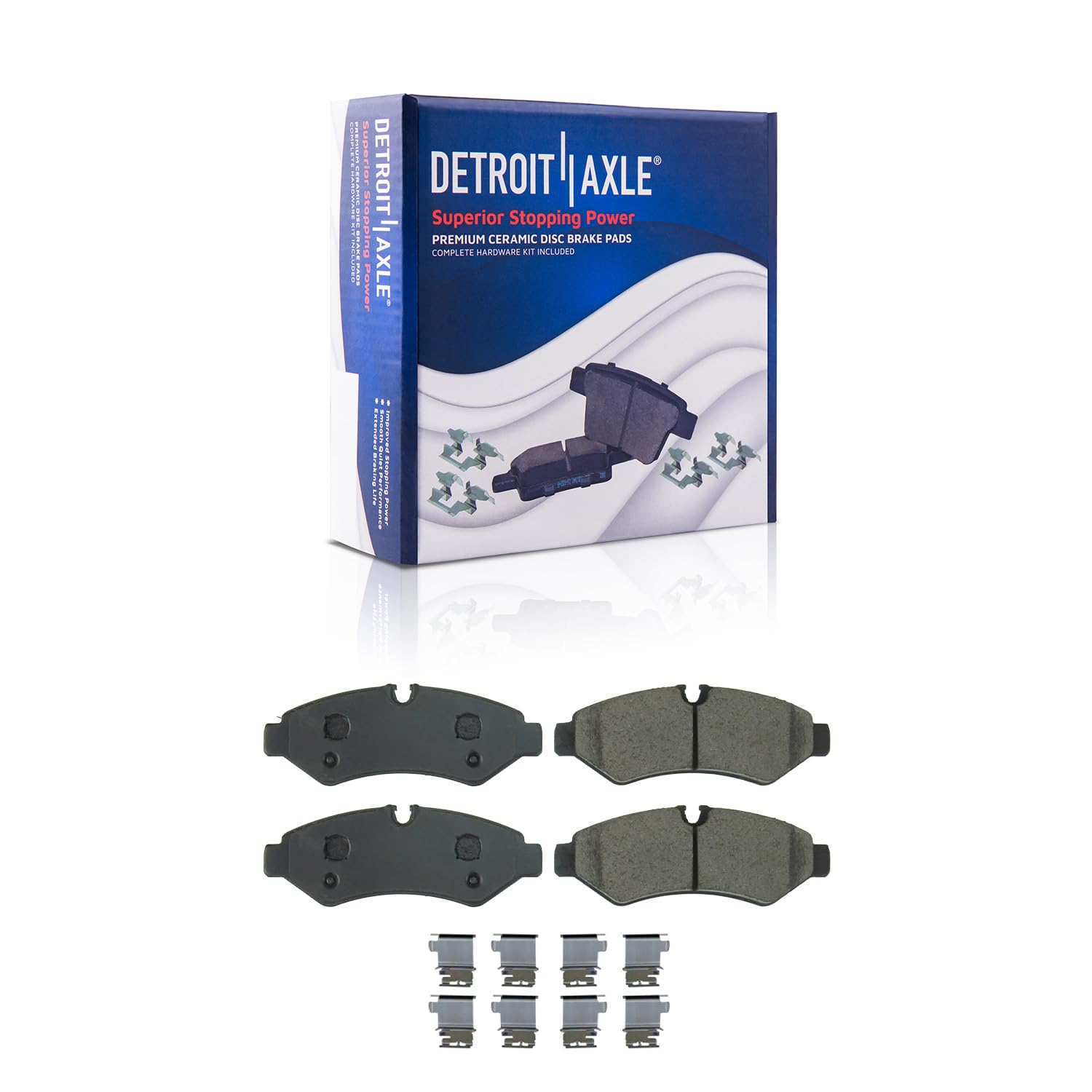 Detroit Axle - Rear Brake Pads for Mercedes-Benz Freightliner Sprinter 1500