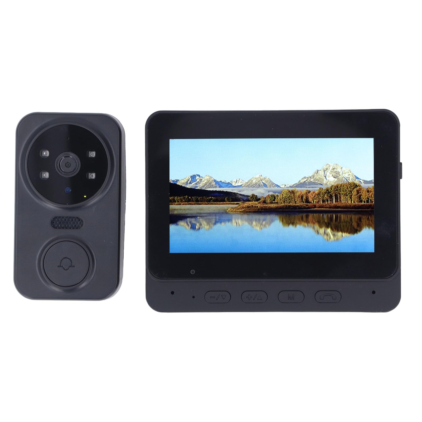 Zestaw bezprzewodowego domofonu wideo, zestaw wideodomofonu 800 X 480 WiFi 2.4G HD System wideodomofonu z 4,3-calowym ekranem IPS