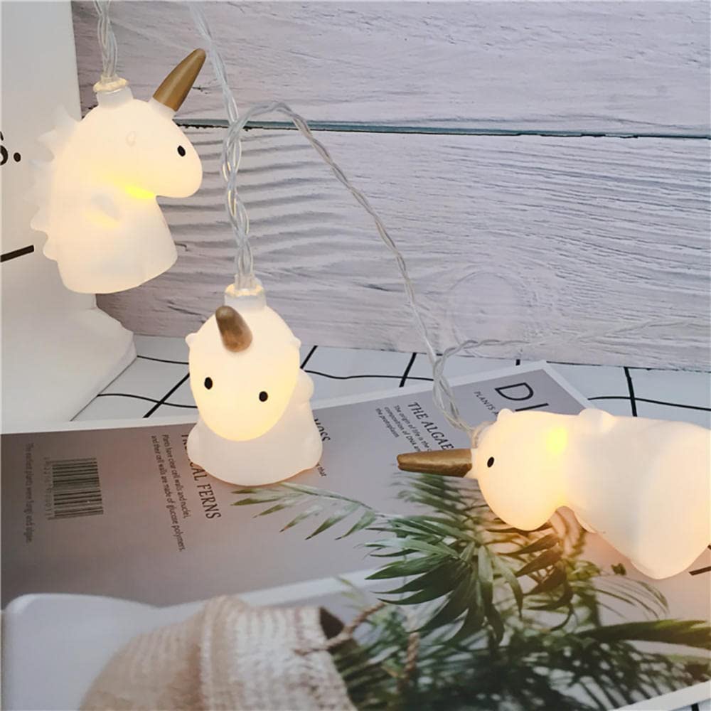 Kinderzimmer-Dekoration, Lichterketten for den Innenbereich, batteriebetriebenes Licht, warmweiße LED-Lichterkette mit süßer Tierdekoration(9.8ft(20led))