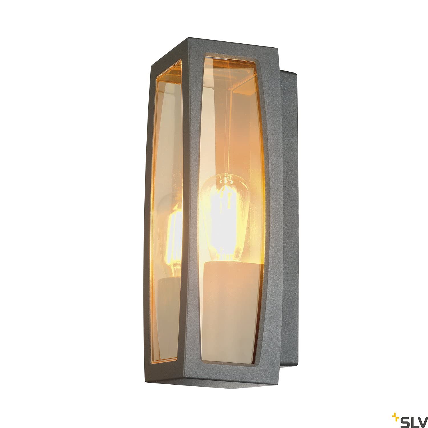 SLV MERIDIAN BOX |Wandlampe für die effektvolle Außenbeleuchtung von Wänden und Hauseingang, LED Strahler, Wandleuchte, Aussenleuchte, Wegeleuchte | E27, IP54