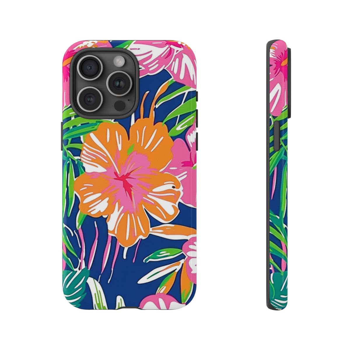 Coque iPhone 15 Pro Max tropical brillant multicolore de haute finition - 4
