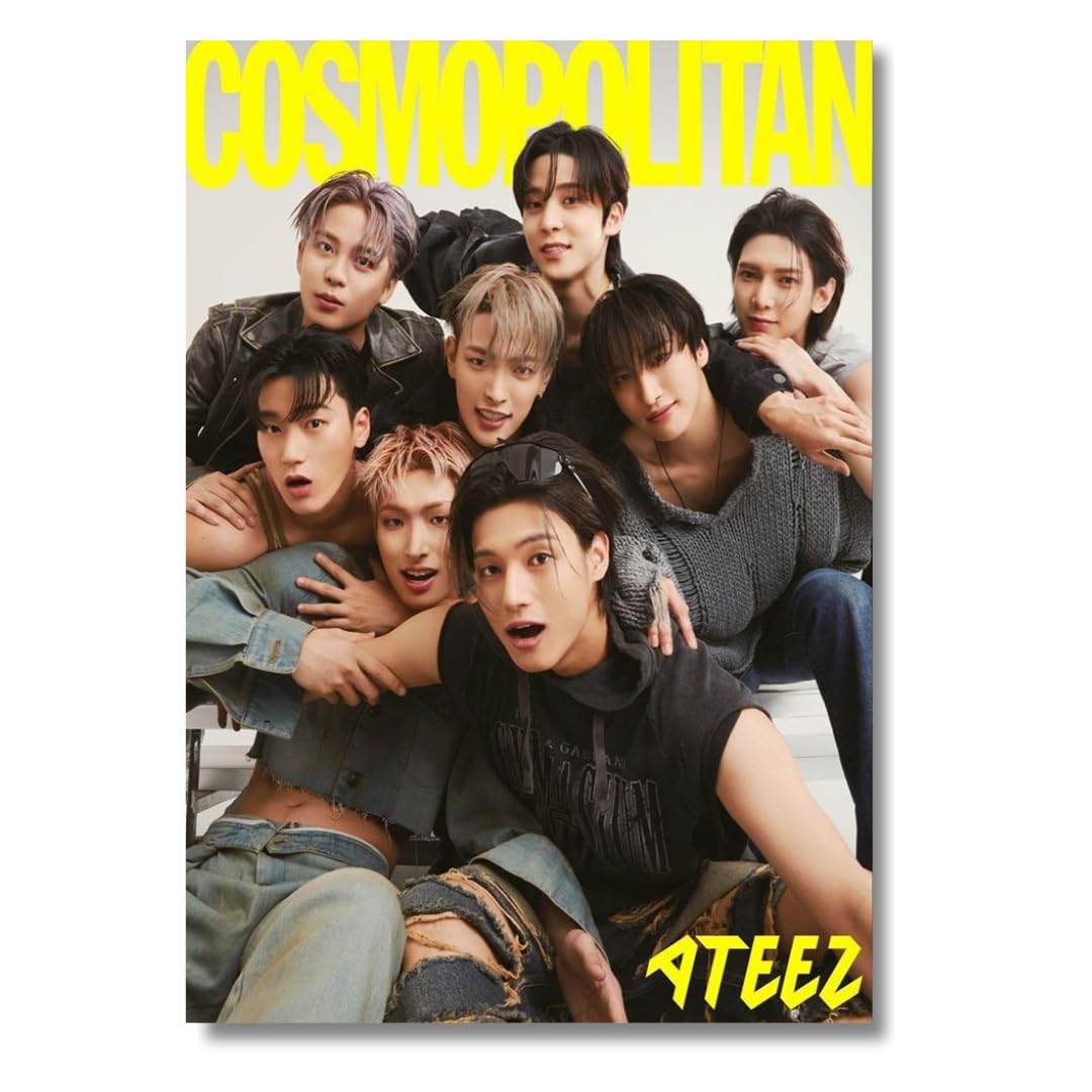 ATEEZエイティーズユニットケミ集合トレカ19枚ポストカード5枚セット ATEEZ | K Pop Posters for Wall | Idol Group | 400 GSM | Gloss