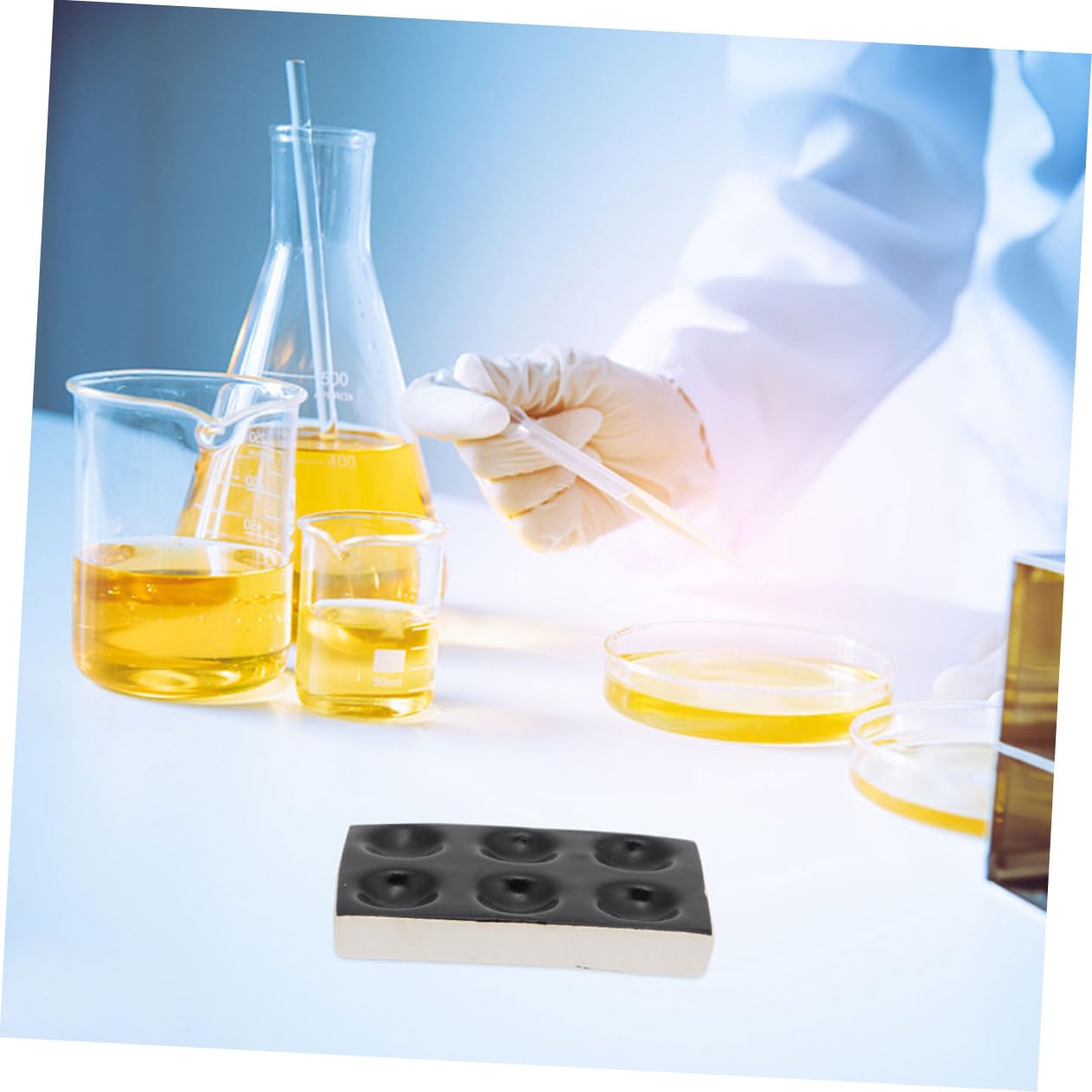 Gatuida 2 Pièces Panneau D'Expérimentation Plaque De Tache D'Expérimentation Scientifique Plaque De Réaction Ponctuelle De Tache D'Expérimentation Chimique De Réaction De