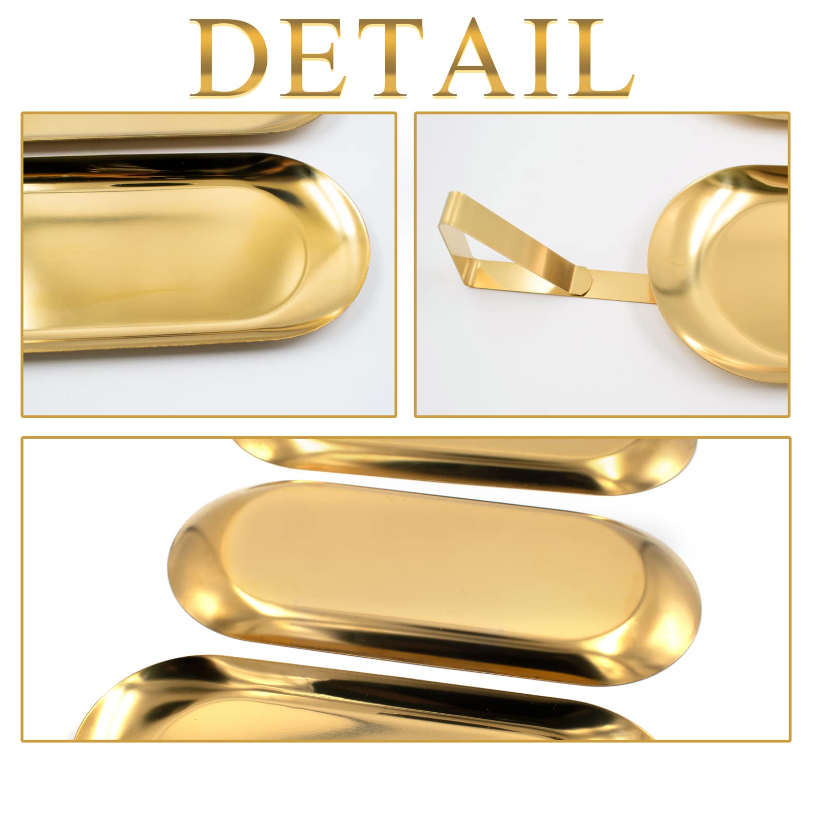 ON AIR Kyne Gold Tray キネ トレイ ゴールド Amazon.com: 3 Pack Gold Oval Tray With Clip Check - Decorative