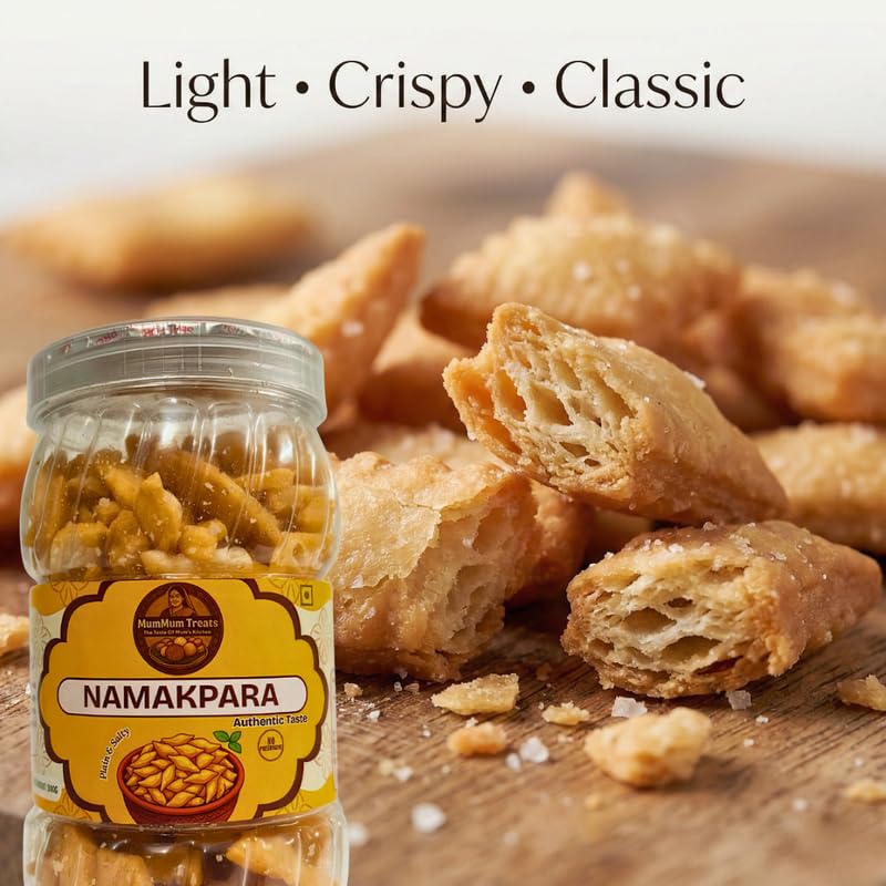 Image of MumMum Treats Namakpara 300g | Classic Crispy Snack | Homemade Style Crunchy Namkeen for Anytime Munching