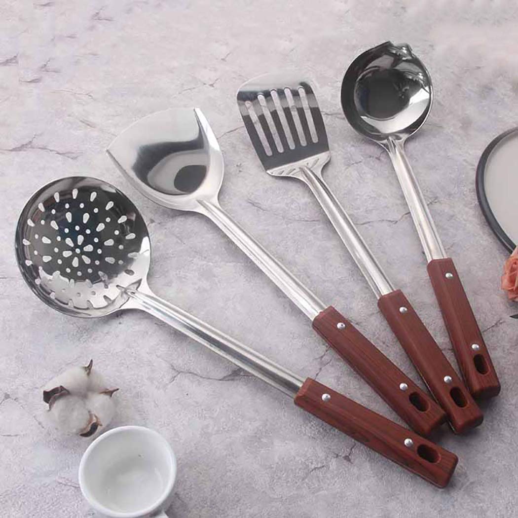 4-teiliges Edelstahl-Utensilien-Set, Kochutensilien-Küchenwerkzeug-Set