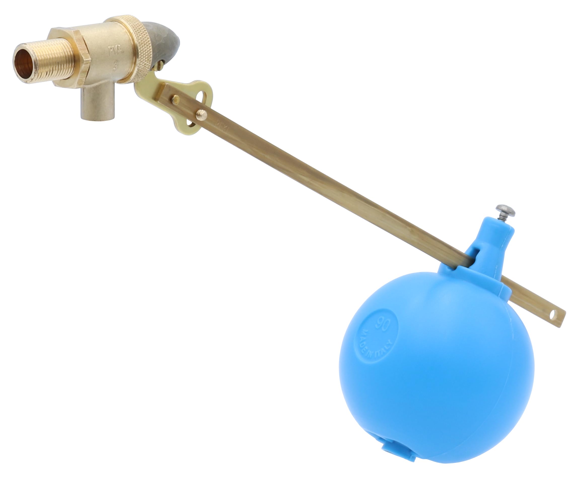 Classic Schwimmerventil 3/8 Zoll - Universalventil für Behälter und Spülkästen - Nachfüllventil für Tränketröge und Weidetränken - Messing Ventil mit Schwimmer