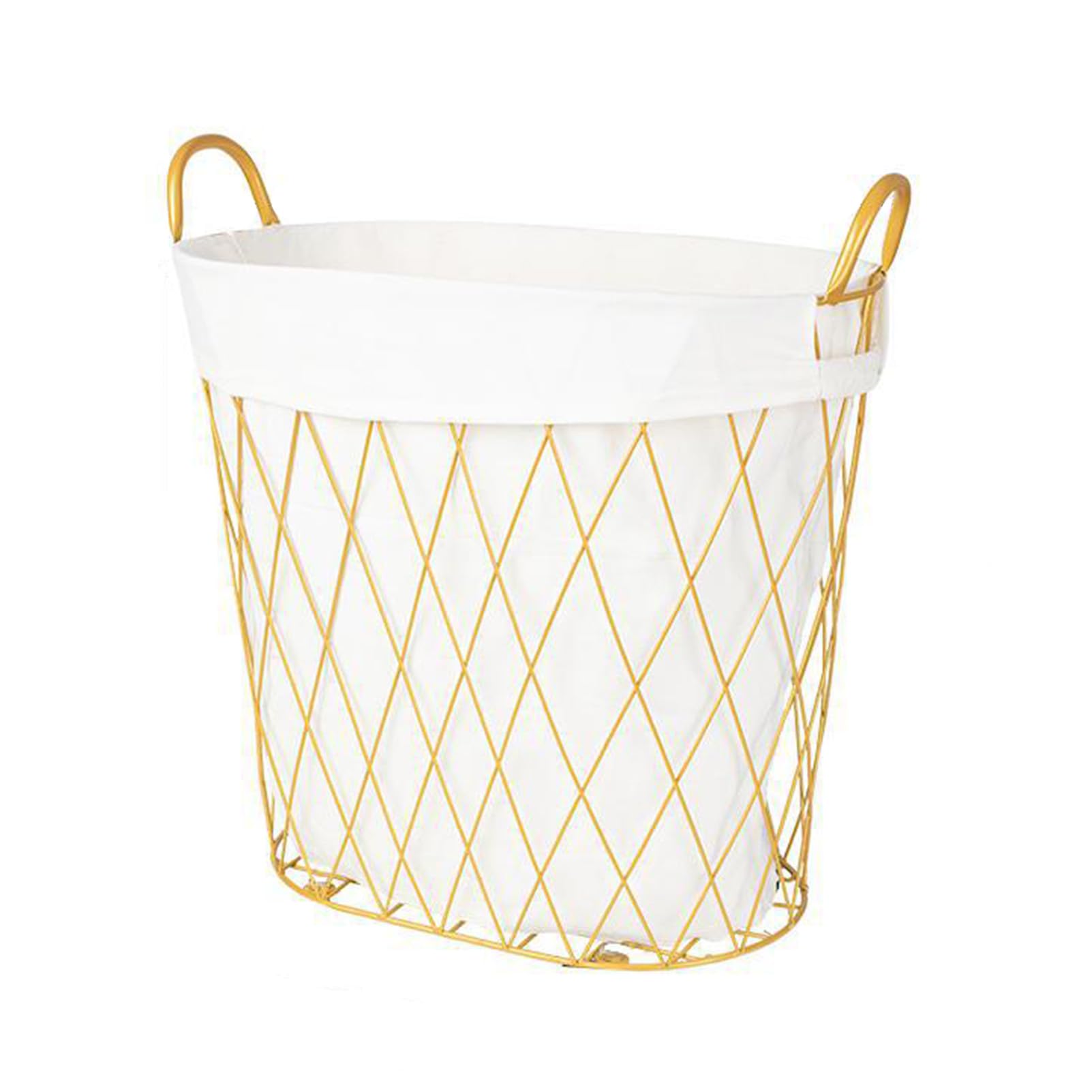 Household Gold Dirty Clothes Basket, Scandinavian Bathroom Storage Basket, Iron Light Luxury Laundry Basket, Toy Bucket