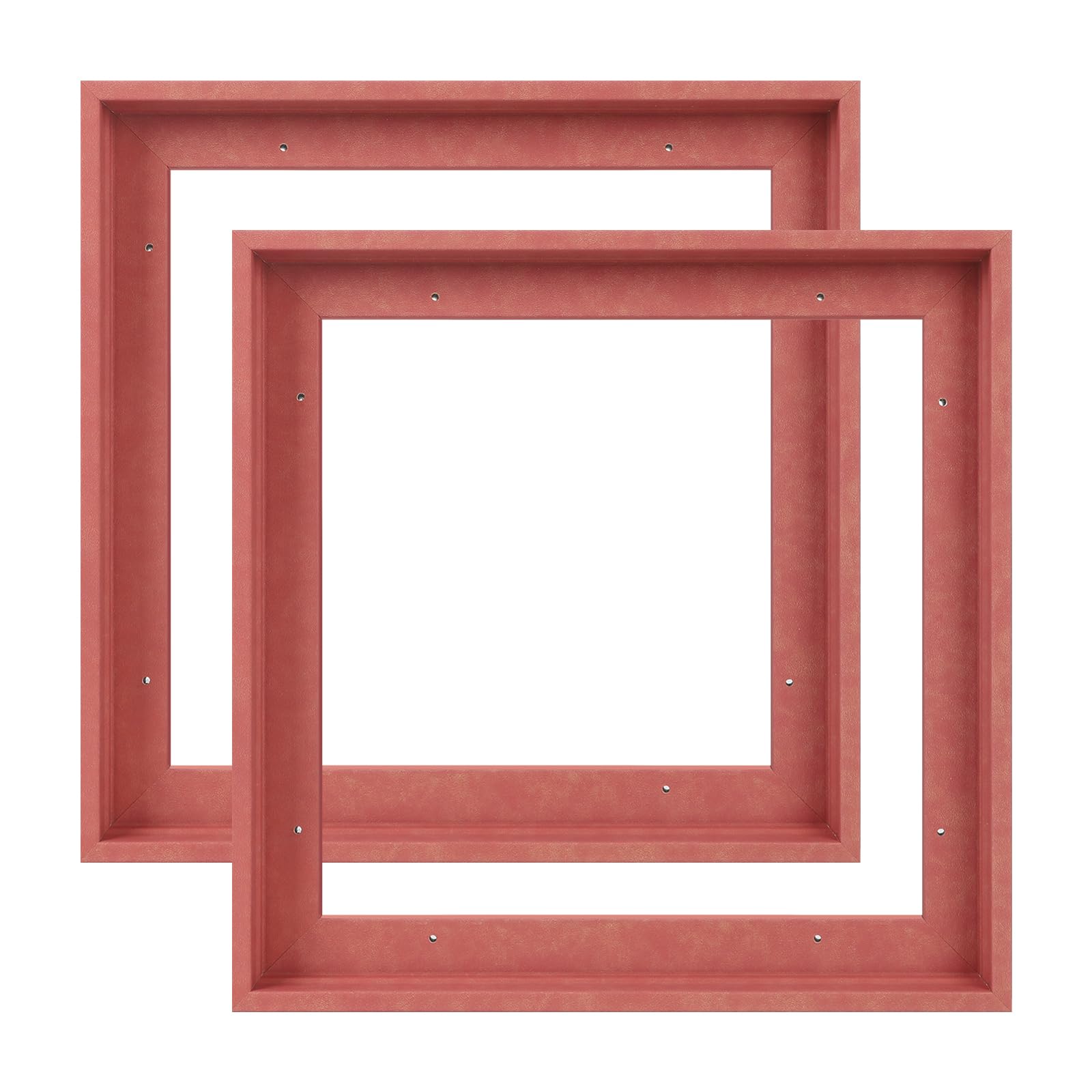 2 Pack Floating Frame for 12x12 Stretched Canvas Painting,Pastel Red