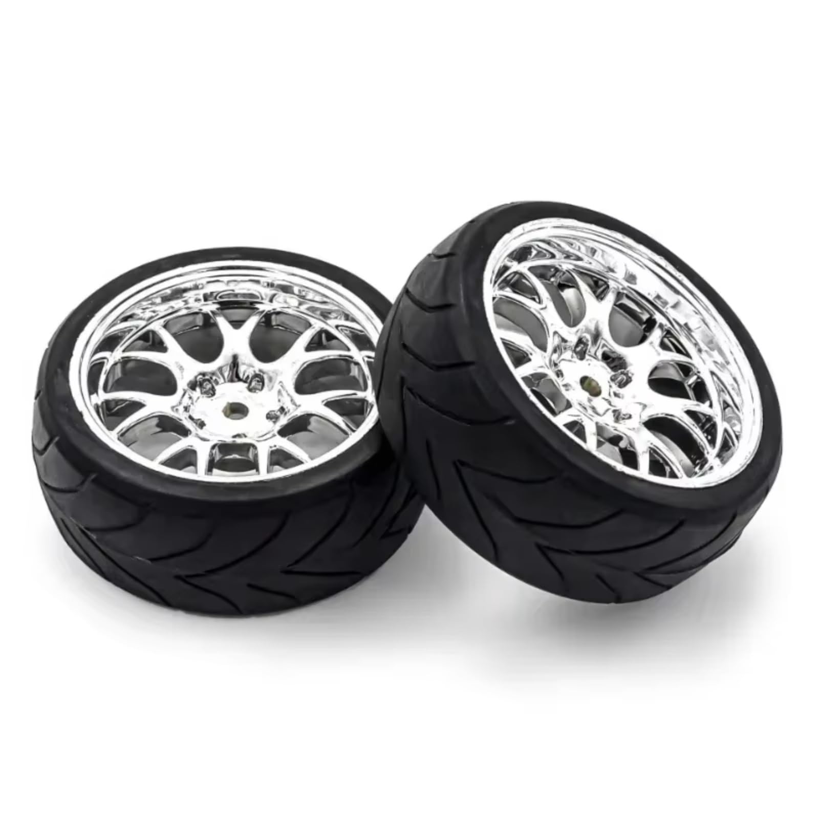 Juego NeumáTicos Ruedas RC para Redcat para HPI para Tamiya para Exceed RC Touring Car para HSP 144001 94123 94122 4 Piezas 66 Mm 1/10 Neumáticos Carretera Llantas Ruedas para Cubo Hexagonal 12 Mm